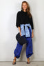 Tibi - Broek - Nylon Snap Pull On Jogger - Blue