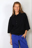Tibi - Top - Washable Cashmere Oversized Easy T Polo - Navy