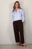 Johny - Broek - Andre Recycle Silk Pant - Burgundy