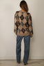 &Daughter - Vest - Ava Argyle Cardigan - Dark Natural / Porcupine / Grey