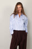 Johny - Blouse - Frankie - White/Blue Stripe