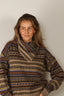 &Daughter - Sjaal - Fairisle Foulard - Dark Natural Multi