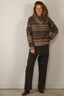 &Daughter - Trui - Lorne Oversized Fairisle Crewneck - Dark Natural Multi