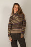 &Daughter - Trui - Lorne Oversized Fairisle Crewneck - Dark Natural Multi