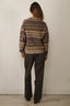 &Daughter - Trui - Lorne Oversized Fairisle Crewneck - Dark Natural Multi