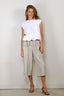Tibi - Top - Tshirt Program Shirred Neck Circular Top - White