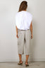 Tibi - Top - Tshirt Program Shirred Neck Circular Top - White