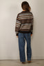 &Daughter - Trui - Lorne Oversized Fairisle Crewneck - Dark Brown / Brown Sugar Multi