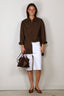 Tibi - Blouse - Eco Poplin Tailored Shirt - Brown