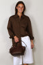 Tibi - Blouse - Eco Poplin Tailored Shirt - Brown