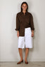 Tibi - Blouse - Eco Poplin Tailored Shirt - Brown
