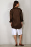 Tibi - Blouse - Eco Poplin Tailored Shirt - Brown