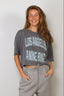 Anine Bing - T-Shirt - Johnny Cropped Tee - Grey