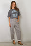 Anine Bing - T-Shirt - Johnny Cropped Tee - Grey