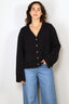 Ganni - Vest - Compact Wool Cardigan - Sky Captain
