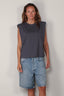RAE - Top - Hannah Sleeveless Sweat - Charcoal