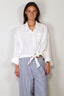 Denimist - Blouse - L/S Front Tie Shirt - White