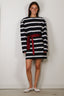 BYLOTTE Studios - Jurk - Taylor Dress - Navy / White / Bordeaux