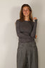 RÓHE - Top - Fine Merino Long Sleeve - Mid Grey Melange