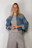 R13 - Blouse - Cropped denim shirt -  Brindley