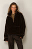Halfboy - Jacket - Faux Fur Anorak - Dark Brown
