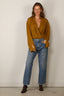 Tibi - Jacket - Eco Acetate Viscose Wrap Shirt Jacket - Mustard