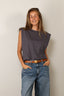 RAE - Top - Hannah Sleeveless Sweat - Charcoal