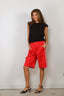 Tibi - Top - Tshirt Program Padded Shoulder Sleeveless Top - Dark Navy