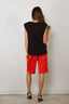 Tibi - Top - Tshirt Program Padded Shoulder Sleeveless Top - Dark Navy