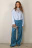 6397 - Jeans - Roomy - Corduroy - Turqoise