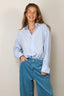 6397 - Blouse - Uniform Shirt - Blue Stripe