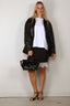 Rotate - Laceband Pencilskirt - Black Comb