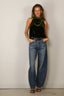 Forte_Forte - Top - Viscose/Silk Velvet Top - Woods