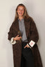 Golden Goose - Jas - W's Cocoon Coat Faded Leopard Jacquard - Bison / Black