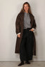 Golden Goose - Jas - W's Cocoon Coat Faded Leopard Jacquard - Bison / Black