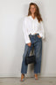 Denimist - Blouse - L/S Front Tie Shirt - White