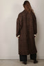 Golden Goose - Jas - W's Cocoon Coat Faded Leopard Jacquard - Bison / Black