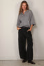 Tibi - Top - Washable Cashmere Oversized Easy T Polo - Heather Grey