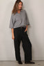 Tibi - Top - Washable Cashmere Oversized Easy T Polo - Heather Grey