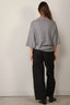 Tibi - Top - Washable Cashmere Oversized Easy T Polo - Heather Grey