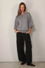 Tibi - Top - Washable Cashmere Oversized Easy T Polo - Heather Grey