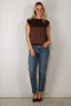 Forte_Forte - Top - Envers Satin Shiny Top - Chocolat