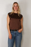 Forte_Forte - Top - Envers Satin Shiny Top - Chocolat