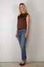 Forte_Forte - Top - Envers Satin Shiny Top - Chocolat