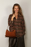 R13 - Blouse - Drop Neck Shirt - Rust Brown Plaid