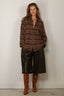 R13 - Blouse - Drop Neck Shirt - Rust Brown Plaid