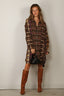R13 - Jurk - Spliced Drop Neck Shirtdress - Green Multi Plaid