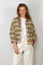 R13 - Blouse - Cropped Work Shirt - Yellow Plaid