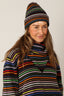 Suzie Kondi - Muts - Bebe Beanie - Black Multi Stripe