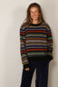 Suzie Kondi - Sweater - Kismet Jumper - Black Multi Stripe